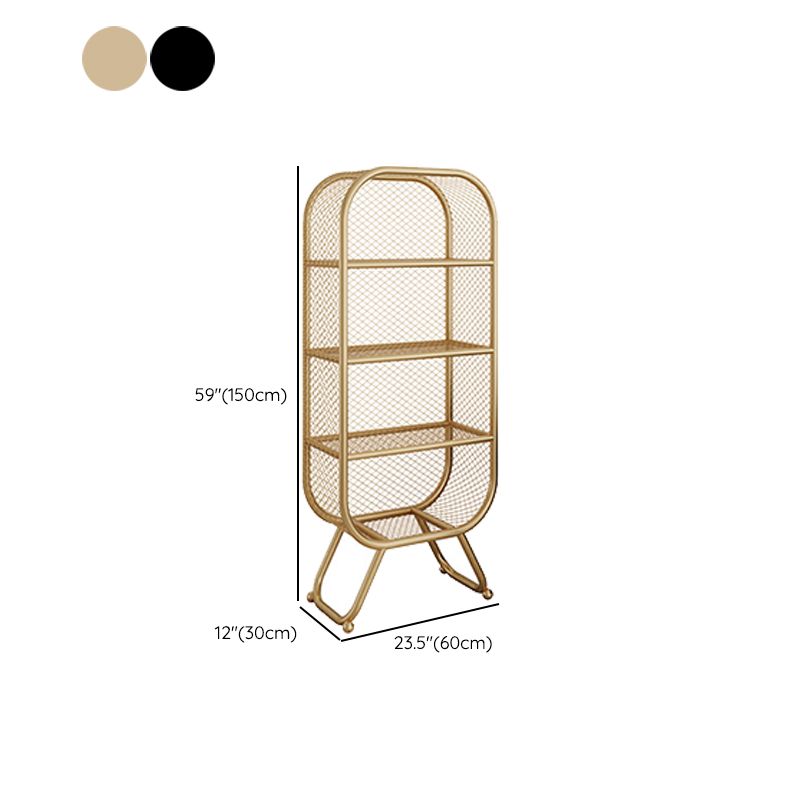 Metal Closed Back Book Shelf Vertical Etagere Shelf Bookcase for Study Room