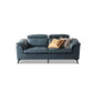 Contemporary Stain-Resistant Faux Leather Dark Gray for Living Room Sofa