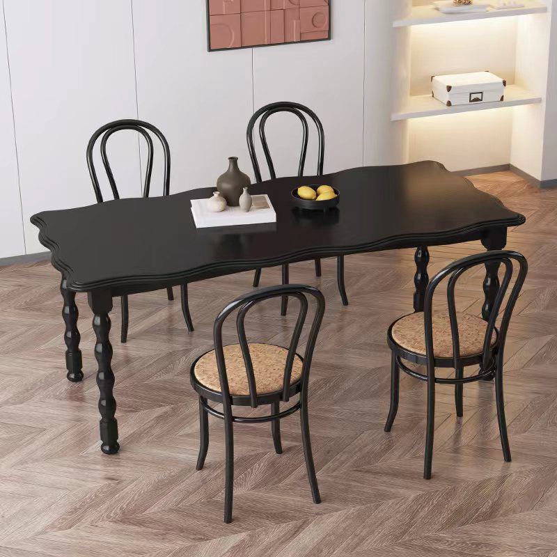 Moderner rechteckiger Holz-Esstisch, 1/2/4/5-teiliges Esszimmer-Set für Café