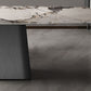 Industrial Sintered Stone Dining Table Rectangle Table with Metal Base Clearhalo 'Dining Tables & Seating' 'Dining Tables' 'dining_table' 'furn' 'furn_dining_table' 'Furniture' 'Kitchen & Dining Furniture' 1200x1200_be03a492-11bb-4ae5-8a04-ad2208f51d23