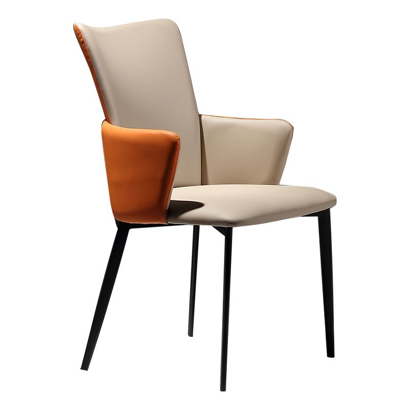 Modern Style Dining Chairs Arm Side Chairs with Metal Legs for Kitchen Clearhalo ' kitchen&dining_furn' 'Dining Chairs' 'Dining Tables & Seating' 'dining_chair' 'furn' 'furn_dining_chair' 'Furniture' 'furniture_dining_chair' 'Kitchen & Dining Furniture' 'kitchen' 1200x1200_be03f949-89ad-4e32-993b-439eb37475b1