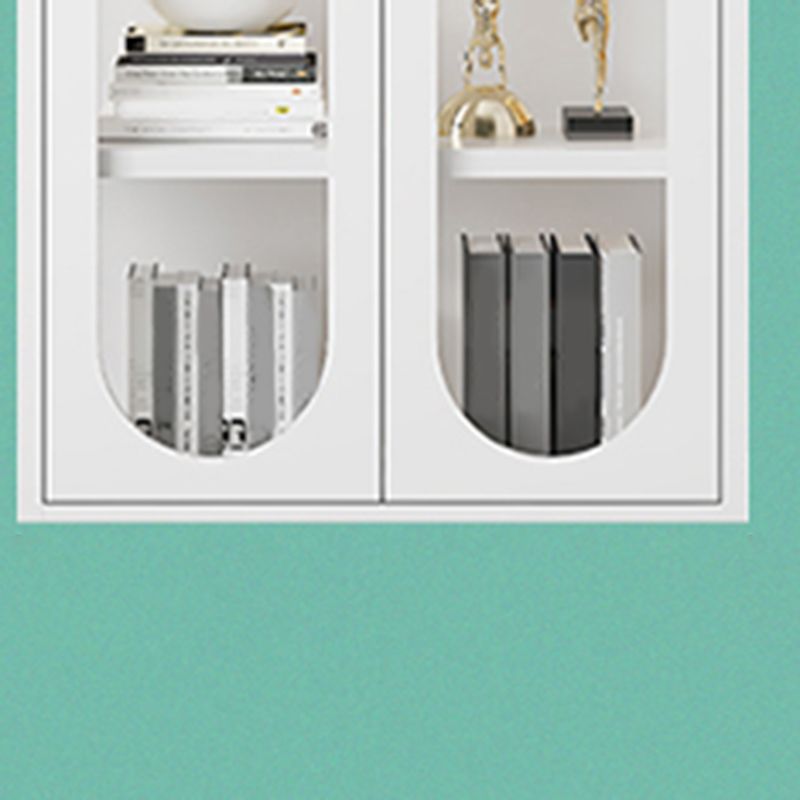 Visualizzazione in acciaio inossidabile mobile moderno con porte di vetro