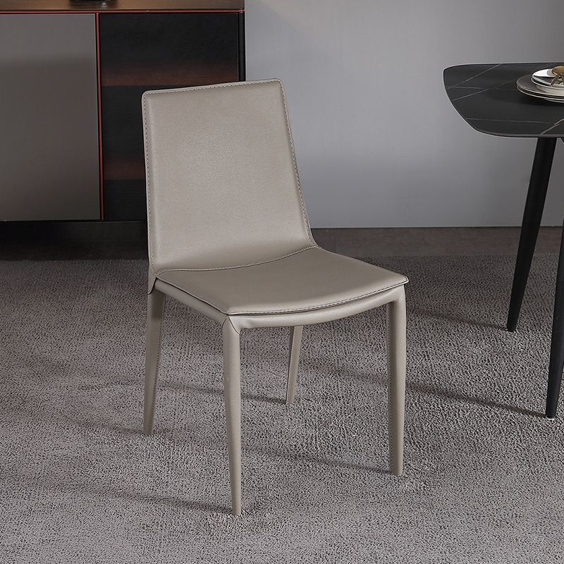 Faux Leather Dining Chairs Contemporary Armless Dining Chairs Clearhalo 'Dining Chairs' 'Dining Tables & Seating' 'dining_chair' 'furn' 'furn_dining_chair' 'Furniture' 'Kitchen & Dining Furniture' 1200x1200_be060a71-d4fe-4f8d-8c67-38fd34dc33b5