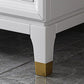 Commode en bois massif avec coffre de rangement Classic Glam de 17,55 pouces avec 5/7/9 tiroirs
