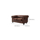 Chesterfield dunkelbraunes Sofa Apartment Tuxedo Arm liebt echtes Ledersofa