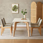 Modern Style Rectangle Table Sintered Stone Table with Wood Legs for Kitchen Clearhalo 'Dining Tables & Seating' 'Dining Tables' 'dining_table' 'furn' 'furn_dining_table' 'Furniture' 'Kitchen & Dining Furniture' 1200x1200_be077f60-037e-4850-b403-267375e0ff2e