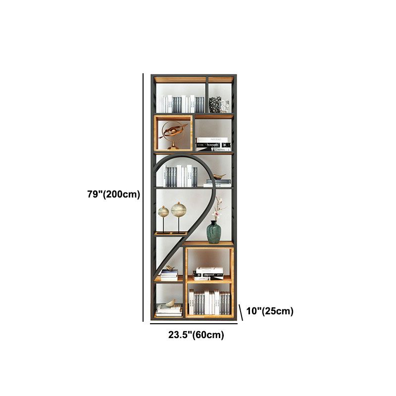 79"H Bookcase Open Back Industrial Style Bookshelf for Study Room Home Office Clearhalo 'Bookcases' 'furn' 'furn_bookcases' 'Furniture' 'furniture_bookcases' 'Office Furniture' 1200x1200_be07a0b1-db4d-4d0e-ba6d-1c27238f01e5