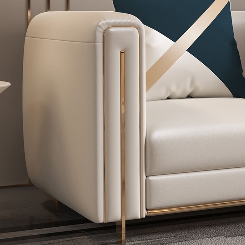 33.46 "Sofá estándar blancos de brazo de esmoquin de 33.46" para sala de estar para sala de estar