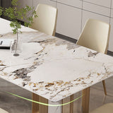 Luxury Sintered Stone Dining Set Rectangle 1/2/5/6/7 Pieces Dining Room Table Set Clearhalo 'Dining Room Sets' 'Dining Tables & Seating' 'dining_room_set' 'furn' 'furn_dining_room_set' 'Furniture' 'furniture_dining_room_set' 'Kitchen & Dining Furniture' 1200x1200_be0976ce-53c7-4ebd-b345-5f829c889963