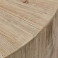 Table de coin rustique en bois massif rond