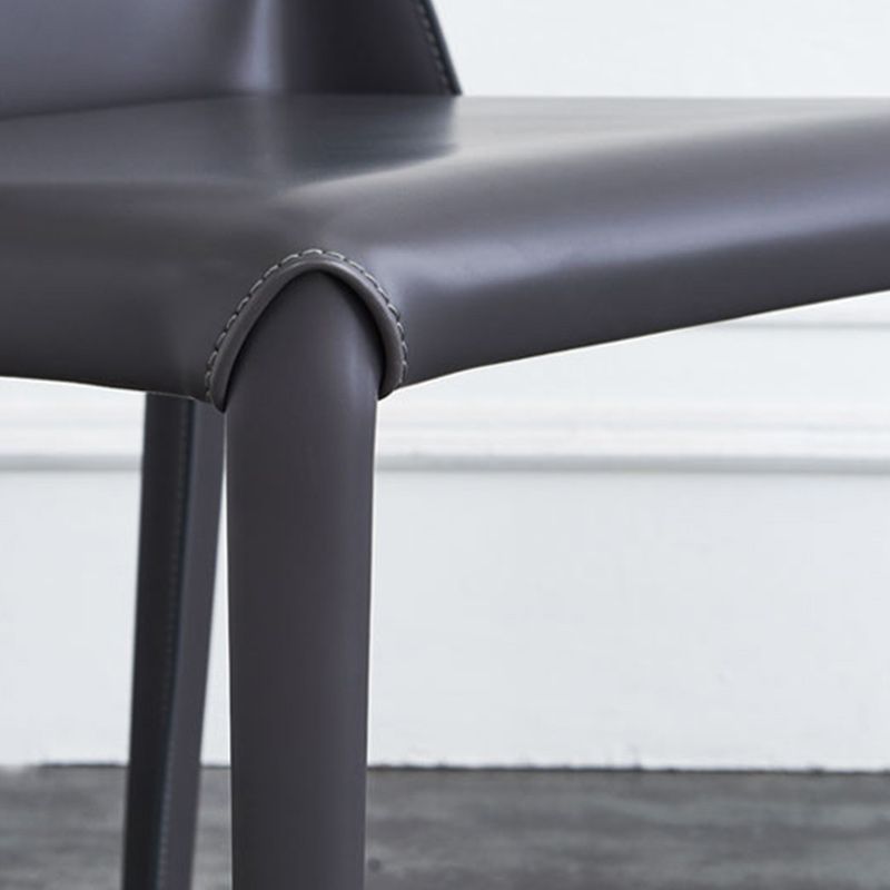 Modern Leather Dining Chairs Metal Armless Dining Chair for Home Use Clearhalo 'Dining Chairs' 'Dining Tables & Seating' 'dining_chair' 'furn' 'furn_dining_chair' 'Furniture' 'Kitchen & Dining Furniture' 1200x1200_be0acfc0-afe2-4066-8201-543c2011f98b