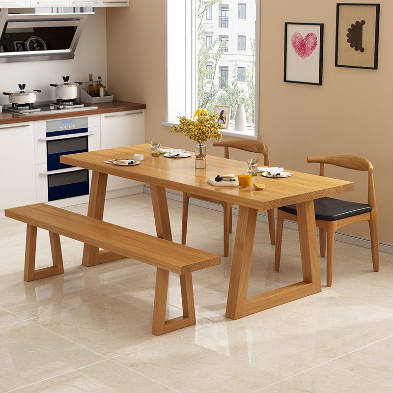 Modern Wood Dining Set 1/2/4/5 Pieces Indoor Dining Furniture for Kitchen Clearhalo 'Dining Room Sets' 'Dining Tables & Seating' 'dining_room_set' 'furn' 'furn_dining_room_set' 'Furniture' 'Kitchen & Dining Furniture' 1200x1200_be0b43ae-5109-4489-90ad-8f460702b5c7
