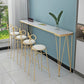 Glam Style Rectangle Bar Table Bar-Height Bistro Pub Table with 4 Legs Clearhalo 'Bar Furniture' 'Bar Tables' 'bar_tables' 'furn' 'furn_bar_tables' 'Furniture' 'Kitchen & Dining Furniture' 1200x1200_be0cfb71-00d1-4331-8471-800d98c684d5