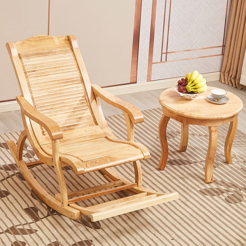 Chaise à bascule rétro brun foncé