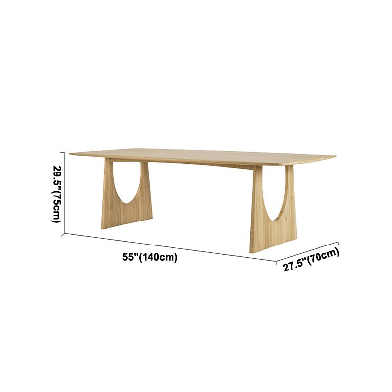 Rectangle Shape Wood Color Table Pine Solid Wood Table Modern with Double Pedestal Clearhalo ' dining_table' 'Dining Tables & Seating' 'Dining Tables' 'furn' 'furn_dining_table' 'Furniture' 'furniture_dining_table' 'Kitchen & Dining Furniture' 'kitchen&dining_furn' 'kitchen' 'kitchen_dining_table' 1200x1200_be0e62e8-09d6-460b-8e3f-68f622c1474c