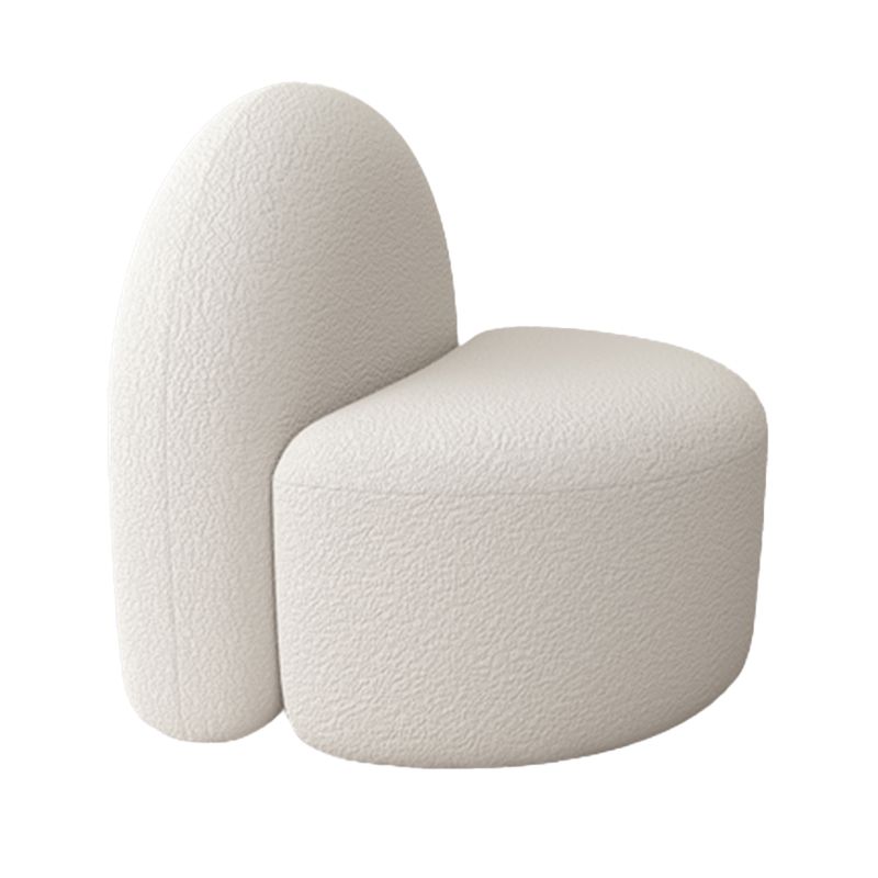 Sofá sofá sofá de lana curva en blanco para sala de estar, apartamento