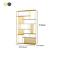 Metal and Wood Shelf Open Etagere Shelf Bookcase for Bedroom