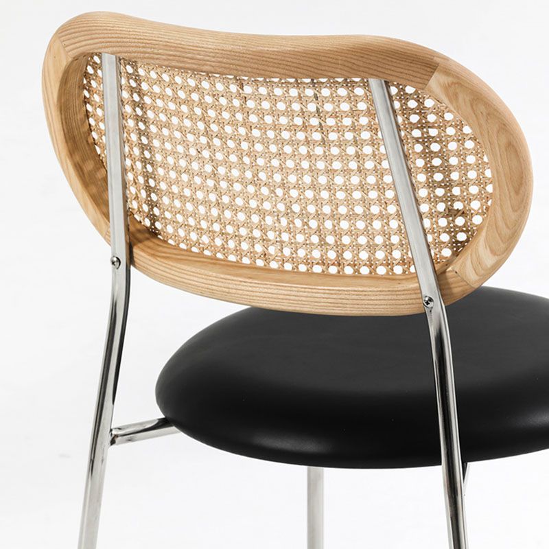 Industrial Style Open Back Side Armless Chairs Leather Dining Side Chairs Clearhalo 'Dining Chairs' 'Dining Tables & Seating' 'dining_chair' 'furn' 'furn_dining_chair' 'Furniture' 'furniture_dining_chair' 'Kitchen & Dining Furniture' 1200x1200_be14e601-df0f-4300-be1d-8d3df608f7b4