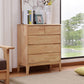 Contemporary Rubber Wood Storage Chest Bedroom Chest with Drawers