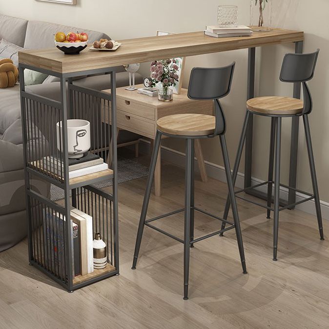 Tavolo da pranzo moderno per accento per bistrot con deposito tavolo da bar in legno doppio piedistallo