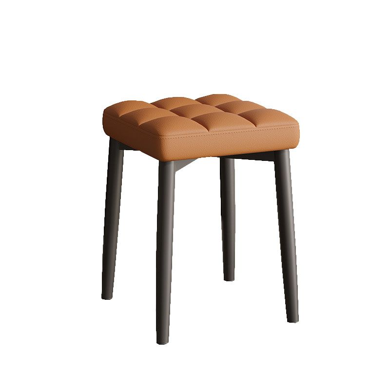 Solid Color Leather Standard Stool Modern Simple Square Stool Clearhalo 'furn' 'furn_ottomans_poufs' 'Furniture' 'Living Room Furniture' 'Ottomans & Poufs' 'ottomans_poufs' 1200x1200_be1768b7-05a4-4149-9074-9a08b6222f5d