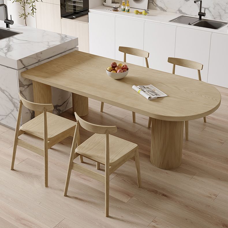 Modern Style Dining Table Brown Solid Wood Dining Table for Kitchen Clearhalo 'Dining Tables & Seating' 'Dining Tables' 'dining_table' 'furn' 'furn_dining_table' 'Furniture' 'furniture_dining_table' 'Kitchen & Dining Furniture' 'kitchen' 'kitchen_dining_table' 1200x1200_be181df9-2e5c-4979-b140-f5b932d5e254
