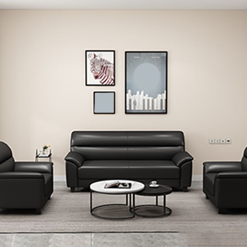 31.50" H Faux Leather Pillow Top Arm Sofa with Cushions for Living Room Clearhalo 'furn' 'furn_sofas' 'Furniture' 'furniture_sofas' 'kitchen' 'kitchen_sofas' 'Living Room Furniture' 'Sofa' 'sofas' 1200x1200_be18fc35-12ff-430c-a03c-ee6066fd8a59