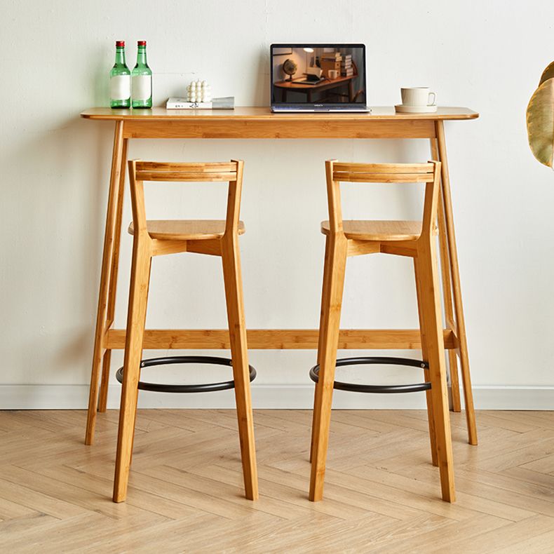 Juego de mesa de pub rectangular Modena de 1/2/3 piezas, mesa de mostrador de madera con taburetes altos