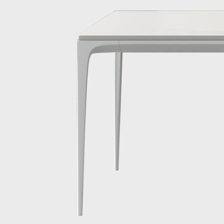 Modern Rectangle Dining Table Sintered Stone Top 4 Metal Legs Dining Room Table Clearhalo 'Dining Tables & Seating' 'Dining Tables' 'dining_table' 'furn' 'furn_dining_table' 'Furniture' 'Kitchen & Dining Furniture' 1200x1200_be1ac01e-432b-4054-897c-cac3720f04a9