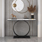 Glam Hall Pedestal Marble Rectangle Stain Resistant Console Sofa Table