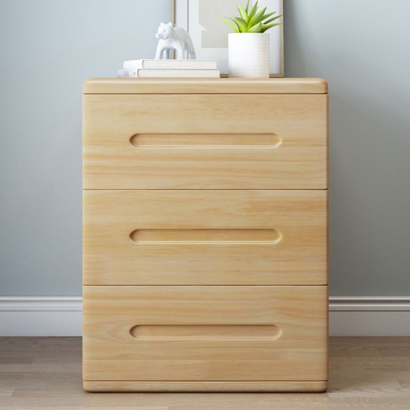 Contemporáneo 22.83 '"Cofre de madera alto, rectángulo 3- Cajón de acento Cofre