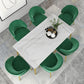 Ensemble de Table à manger rectangulaire 1/2/5 pièces, Table et chaises de salle à manger en pierre moderne