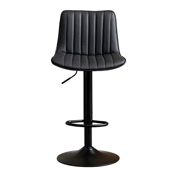 Scandinavian Metal Stool Adjustable Low Back Faux Leather Barstools in Matte Finish Clearhalo 'Bar Furniture' 'Bar Stools' 'bar_stools' 'furn' 'furn_bar_stools' 'Furniture' 'Kitchen & Dining Furniture' 1200x1200_be1d4cbb-017e-40b3-871b-59aeb1ae9828
