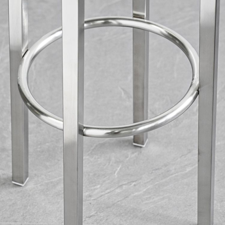 Glossy Backless Barstool Brushed Stainless Steel Industrial Indoor Tall Stool 1 Piece Clearhalo 'Bar Furniture' 'Bar Stools' 'bar_stools' 'furn' 'furn_bar_stools' 'furniture_bar_stools' 'Kitchen & Dining Furniture' 'kitchen&dining_furn' 'kitchen' 'kitchen_furn' Furniture' 1200x1200_be1d6a59-0ee0-45e8-8296-250c68df27c7