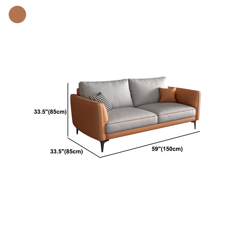 Stain Resistant Faux Leather Contemporary Standard Sofa Couch Clearhalo 'furn' 'furn_sofas' 'Furniture' 'furniture_sofas' 'Living Room Furniture' 'Sofa' 'sofas' 1200x1200_be1ecd8b-d033-4cc1-af3a-50634070c204