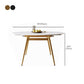 Table de salle à manger extensible moderne avec plateau en pierre et 4 pieds