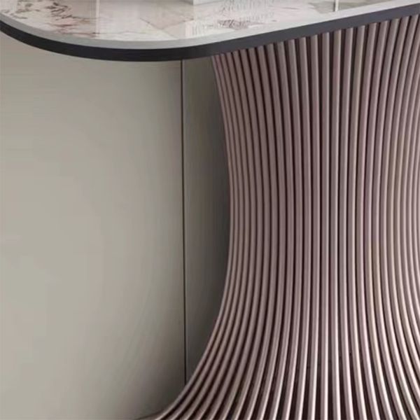 Tavolo di accento di pietra contemporanea mezza luna divano rosa console per sala