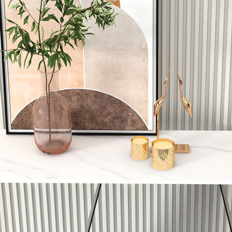 31.5" H Contemporary Console Accent Table Antique Finish Sofa Console Table in Marble Clearhalo 'Console Tables' 'console_tables' 'Entry & Mudroom Furniture' 'furn' 'furn_console_tables' 'Furniture' 1200x1200_be23c7e5-7b4a-476c-b0d0-a12a0c8f104c