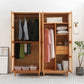 Freestanding Natural Solid Wood Wardrobe Modern Multifunctional Wardrobe Clearhalo 'Armoires & Wardrobes' 'armoires_wardrobes' 'Bedroom Furniture' 'furn' 'furn_armoires_wardrobes' 'Furniture' 1200x1200_be2562b8-1edc-4d8c-9629-99f41a693332