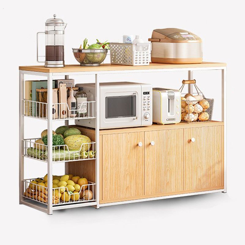 Modern Open Storage Buffet Sideboard Kitchen Engineered Wood Buffet Stand Clearhalo 'buffet_sideboard' 'Buffets & Sideboards' 'Furniture' 'furniture_buffet_sideboard' 'Kitchen & Dining Furniture' 1200x1200_be258481-16c2-4124-b597-ad86c2d363cd