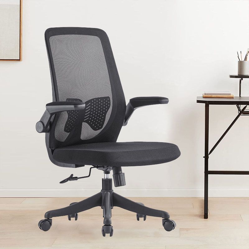 Modern Desk Chair Mesh Verstelbare conferentiestoel Hoge rugstoel met wielen