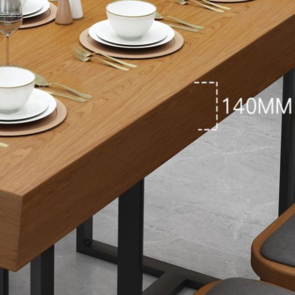 Industrial Style Dining Site Table Solid Wood Dining Room Furniture for Home Clearhalo ' dining_table' 'Dining Tables & Seating' 'Dining Tables' 'furn' 'furn_dining_table' 'Furniture' 'furniture_dining_table' 'Kitchen & Dining Furniture' 'kitchen&dining_furn' 'kitchen' 'kitchen_dining_table' 1200x1200_be274d03-6a28-4a66-8c4f-671e9267e638
