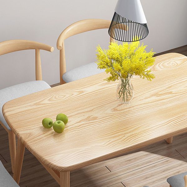 Light Wood Finish Table Modern Rectangle Dining Table for Home Clearhalo 'Dining Tables & Seating' 'Dining Tables' 'dining_table' 'furn' 'furn_dining_table' 'Furniture' 'Kitchen & Dining Furniture' 1200x1200_be27d839-1db6-48df-83e7-db2e0e21b5f9