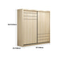 Natural Contemporary Style Wardrobe Armoire Engineered Wood Wardrobe Cabinet for Home