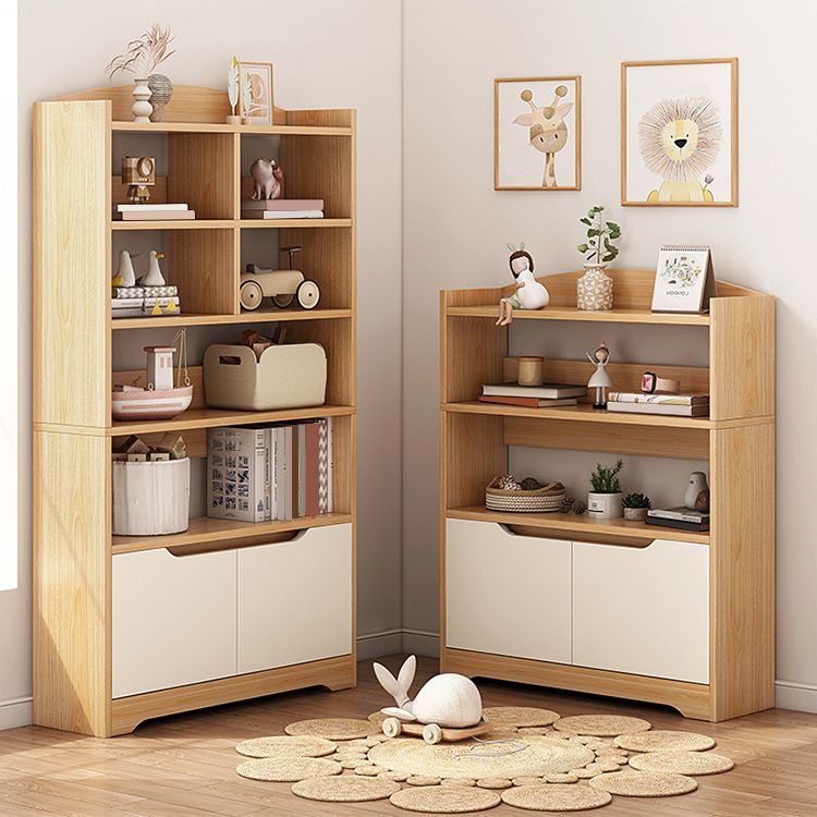 Modern Wooden Bookshelf Closed Back Bookcase for Home Office