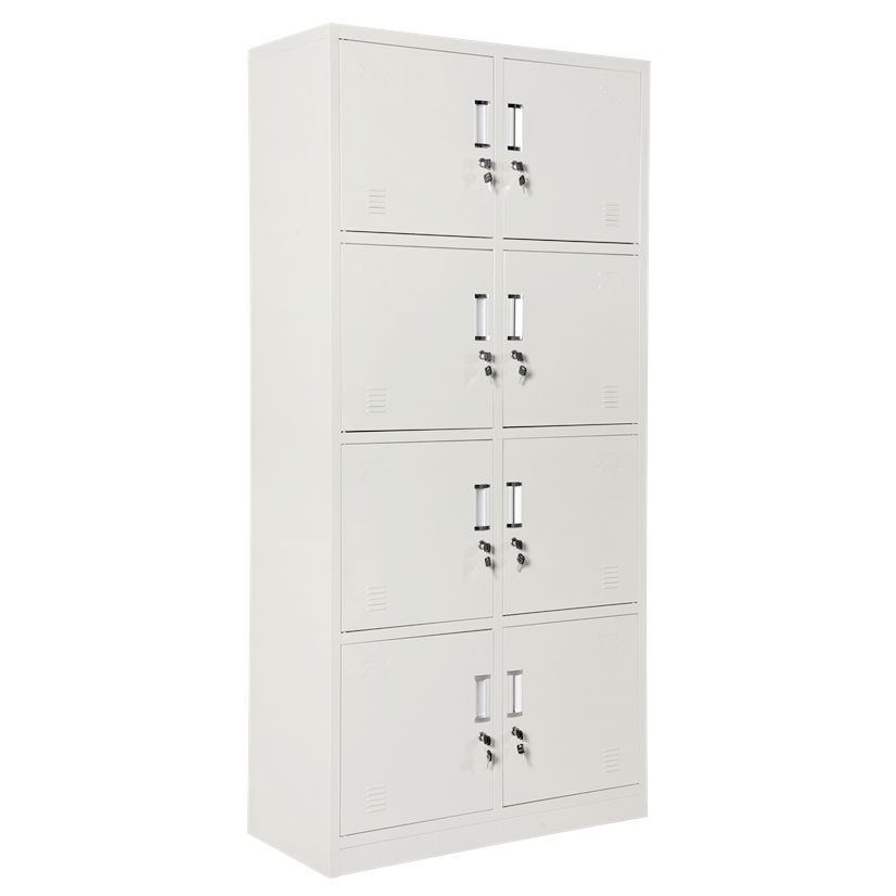 White Hinged Wardrobe Cabinet Contemporary Steel Wardrobe Armoire Clearhalo 'Armoires & Wardrobes' 'armoires_wardrobes' 'Bedroom Furniture' 'furn' 'furn_armoires_wardrobes' 'Furniture' 1200x1200_be29c060-8392-4201-b25c-c490d705a54c