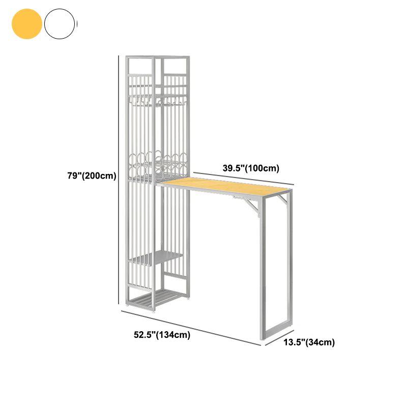 Glam opklapbare bartafelset 1/2-delige bartafel en barkrukken met metalen frame