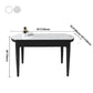 Contemporary Style 53'' Dining Table 4 Legs Dining Site Table with Drop-Leaf Clearhalo ' dining_table' 'Dining Tables & Seating' 'Dining Tables' 'furn' 'furn_dining_table' 'Furniture' 'furniture_dining_table' 'Kitchen & Dining Furniture' 'kitchen&dining_furn' 'kitchen' 'kitchen_dining_table' 1200x1200_be2bf8a0-03c9-4ad6-b93a-c90a1c3dc322