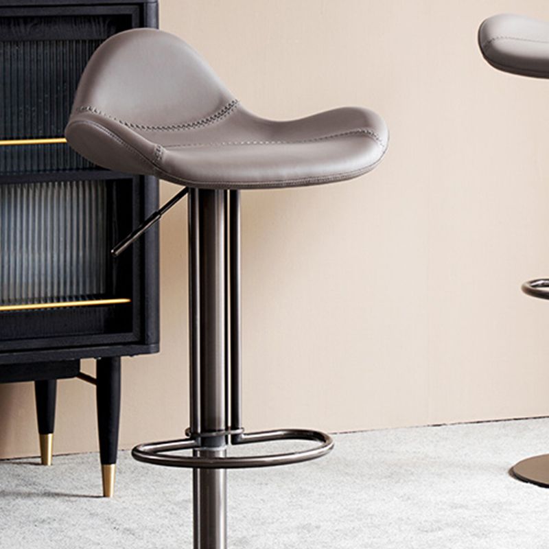 Industrial Adjustable Bar Stool Leather Backrest Counter Stool for Bristol Clearhalo 'Bar Furniture' 'Bar Stools' 'bar_stools' 'furn' 'furn_bar_stools' 'Furniture' 'Kitchen & Dining Furniture' 1200x1200_be2e0487-b8d1-4694-8c62-b4149d02ff91