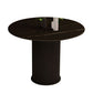 Round Dining Table Modern Black-white Furniture with Pedestal Base for Home